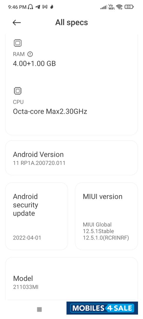 Blue POCO  C31 ram 4+1/64 gb rom