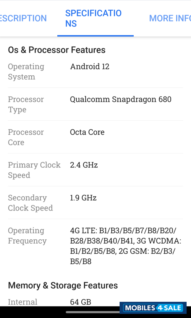 Silver Motorola MOTO G32