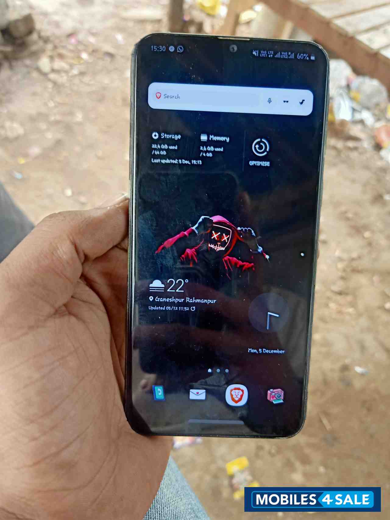 Blue Samsung Galaxy M20