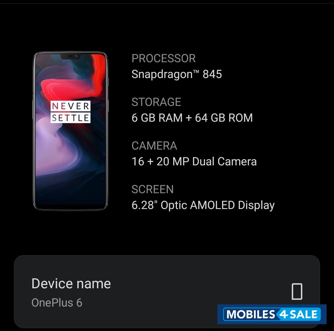 OnePlus  One plus 6 6/64 gb