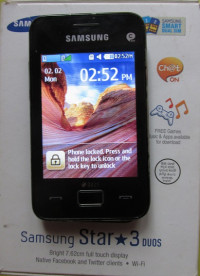 Black Samsung Star 3 Duos