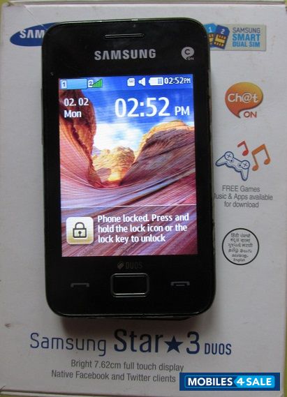 Black Samsung Star 3 Duos