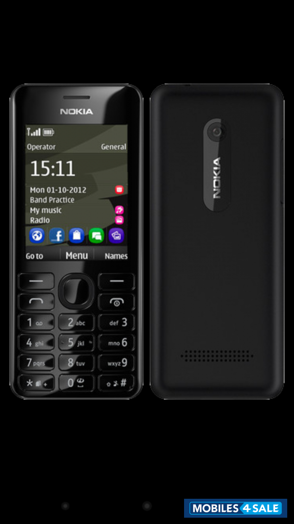 Black Nokia Asha 206