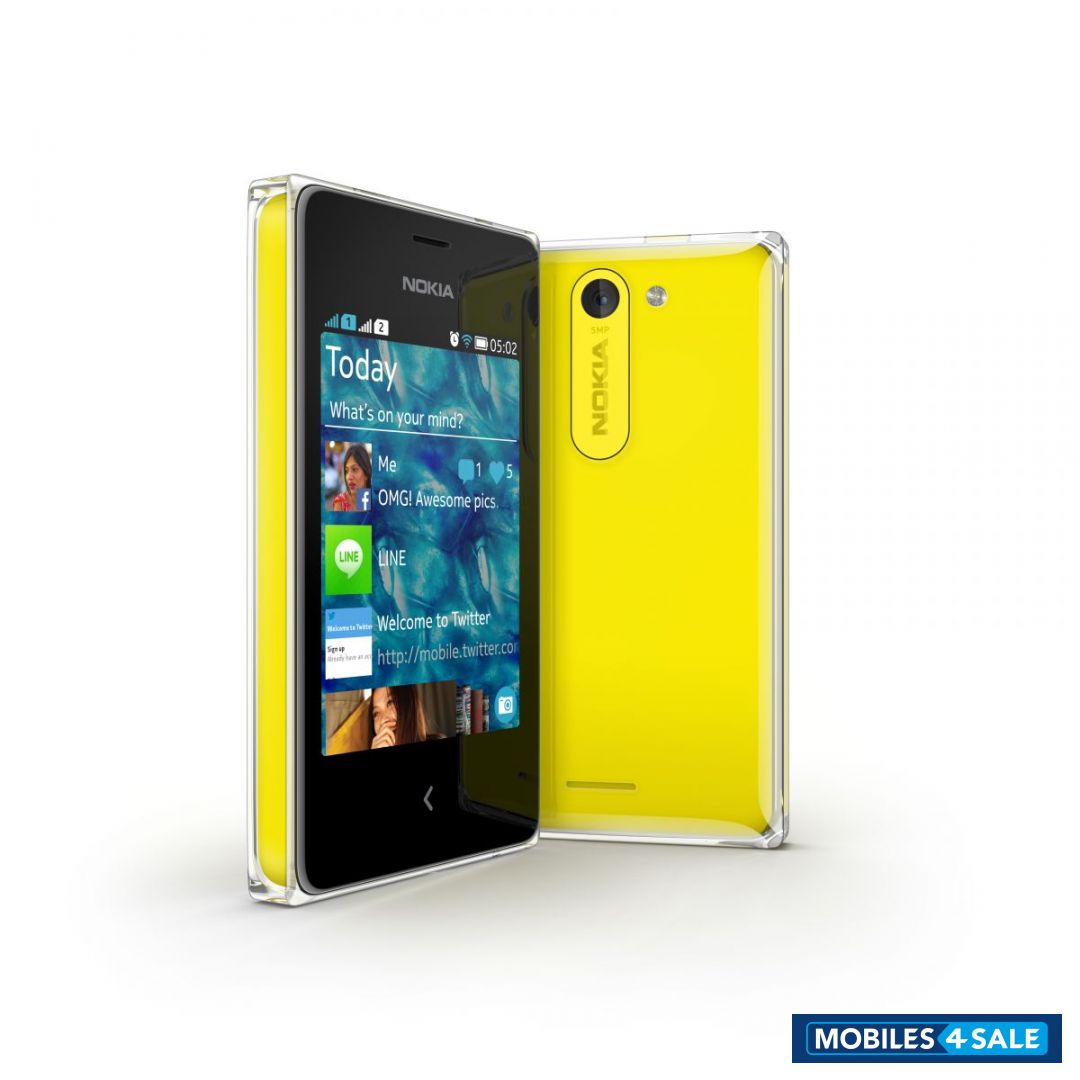 Yellow Nokia Asha 502