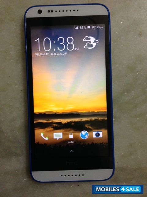 White With Blue Border HTC Desire 620G Dual SIM