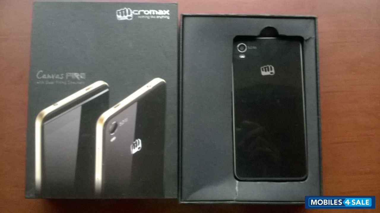 Black And Gold Micromax Canvas Fire A104