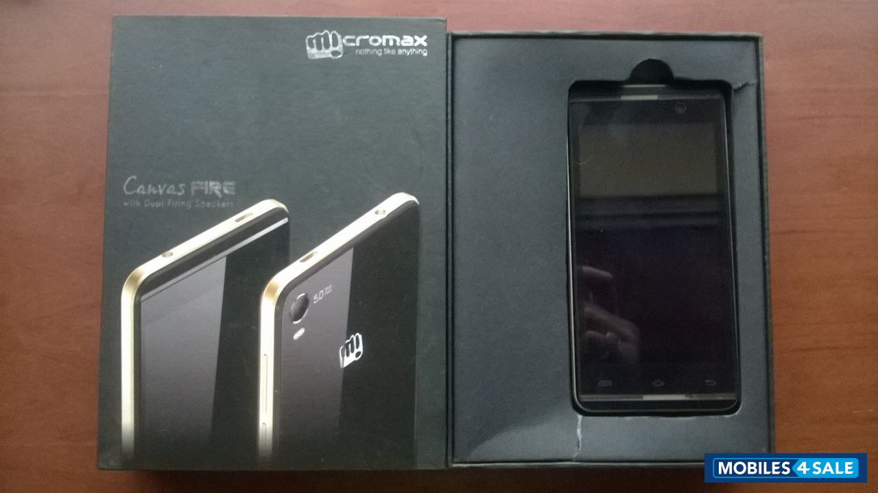 Black And Gold Micromax Canvas Fire A104