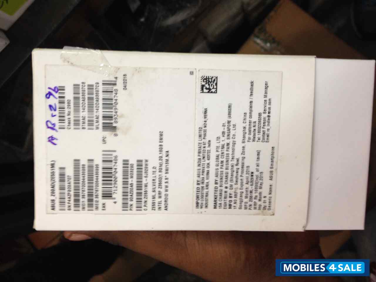 Silver Asus Zenfone 2 ZE550ML