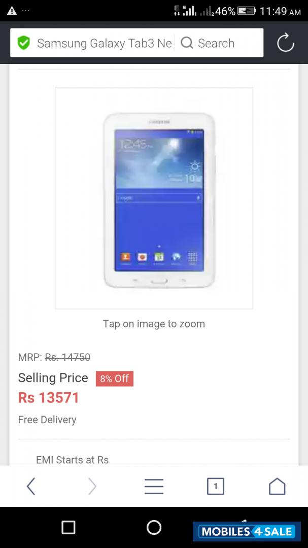 White Samsung Galaxy Tab 3 Neo