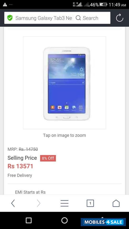 White Samsung Galaxy Tab 3 Neo