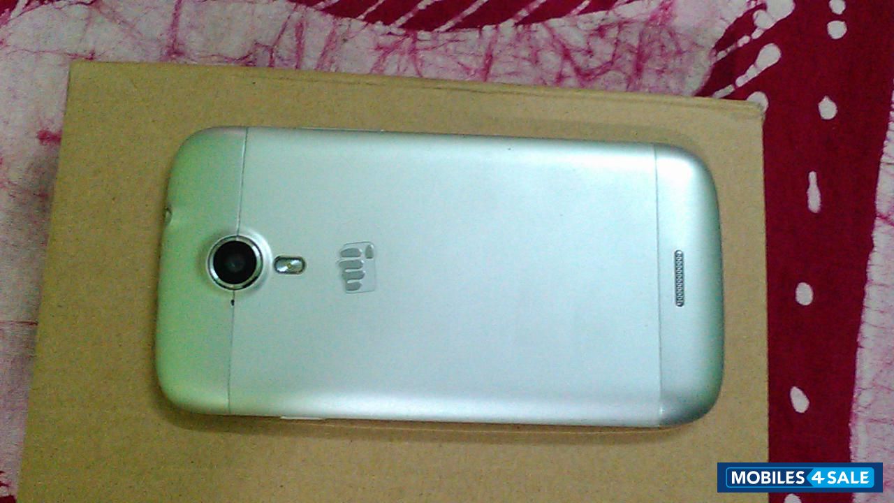 Steel And White Micromax Canvas Magnus A117
