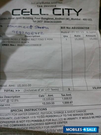 Black Oppo Find 5 Mini Black Oppo Find 5 Mini