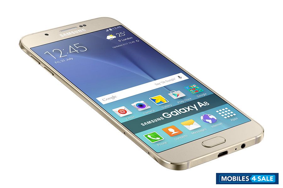 Gold Samsung Galaxy A8