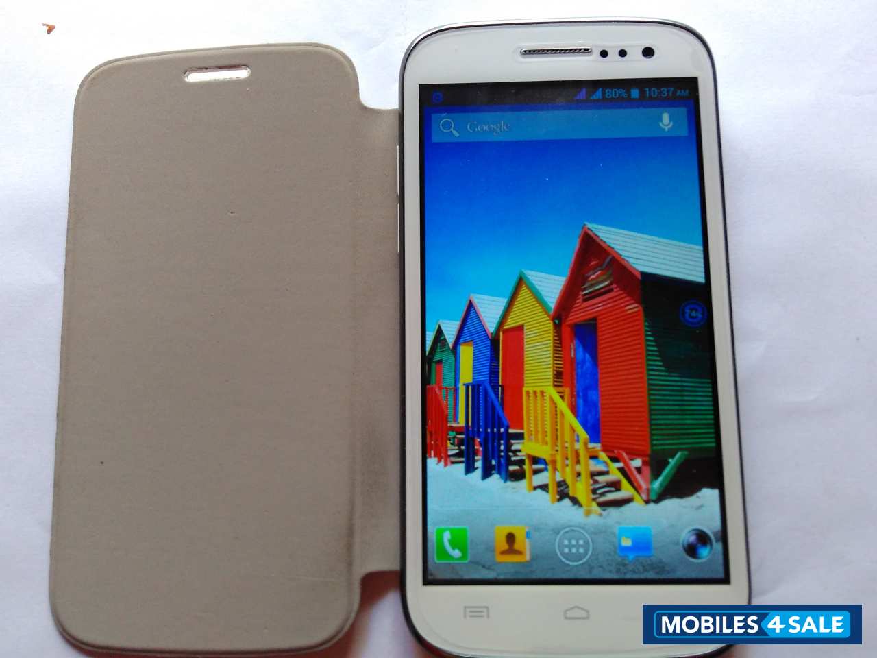 White Micromax Canvas HD A116
