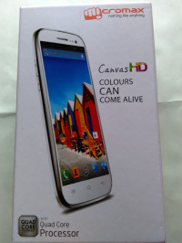 White Micromax Canvas HD A116