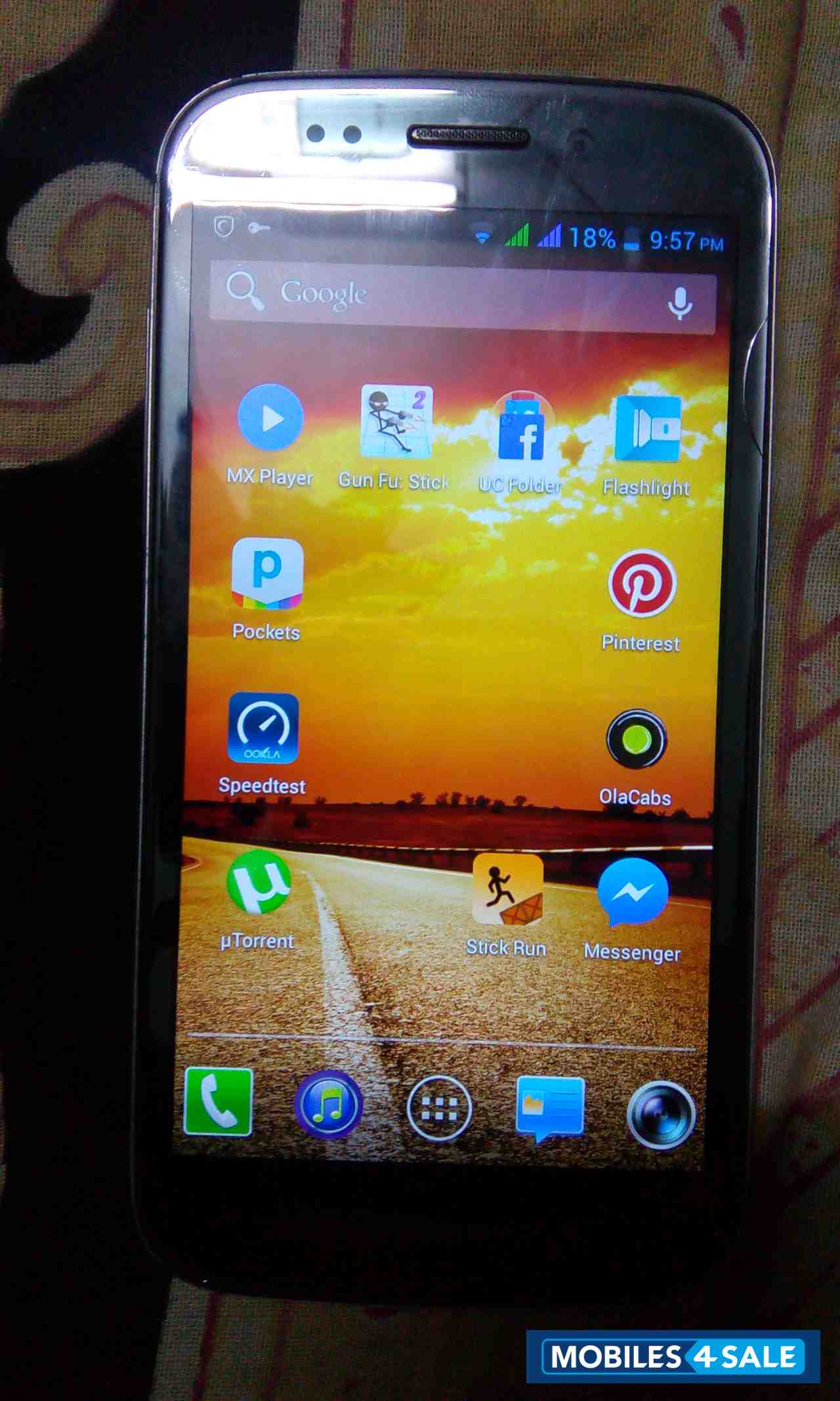 Gray Micromax Canvas 4 A210