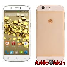 White, Gold Micromax Canvas Gold A300
