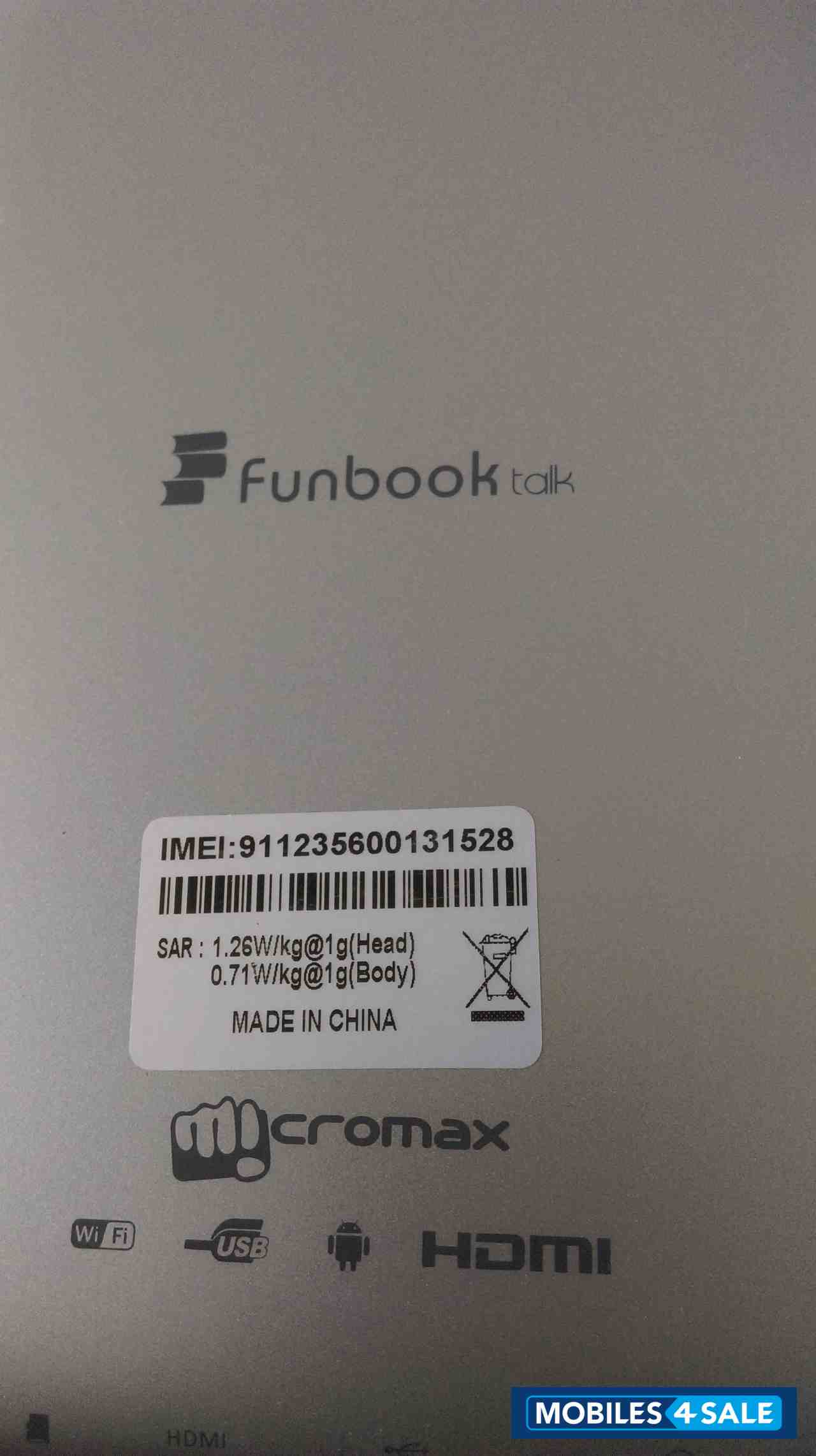 Silver Micromax Funbook Talk P362