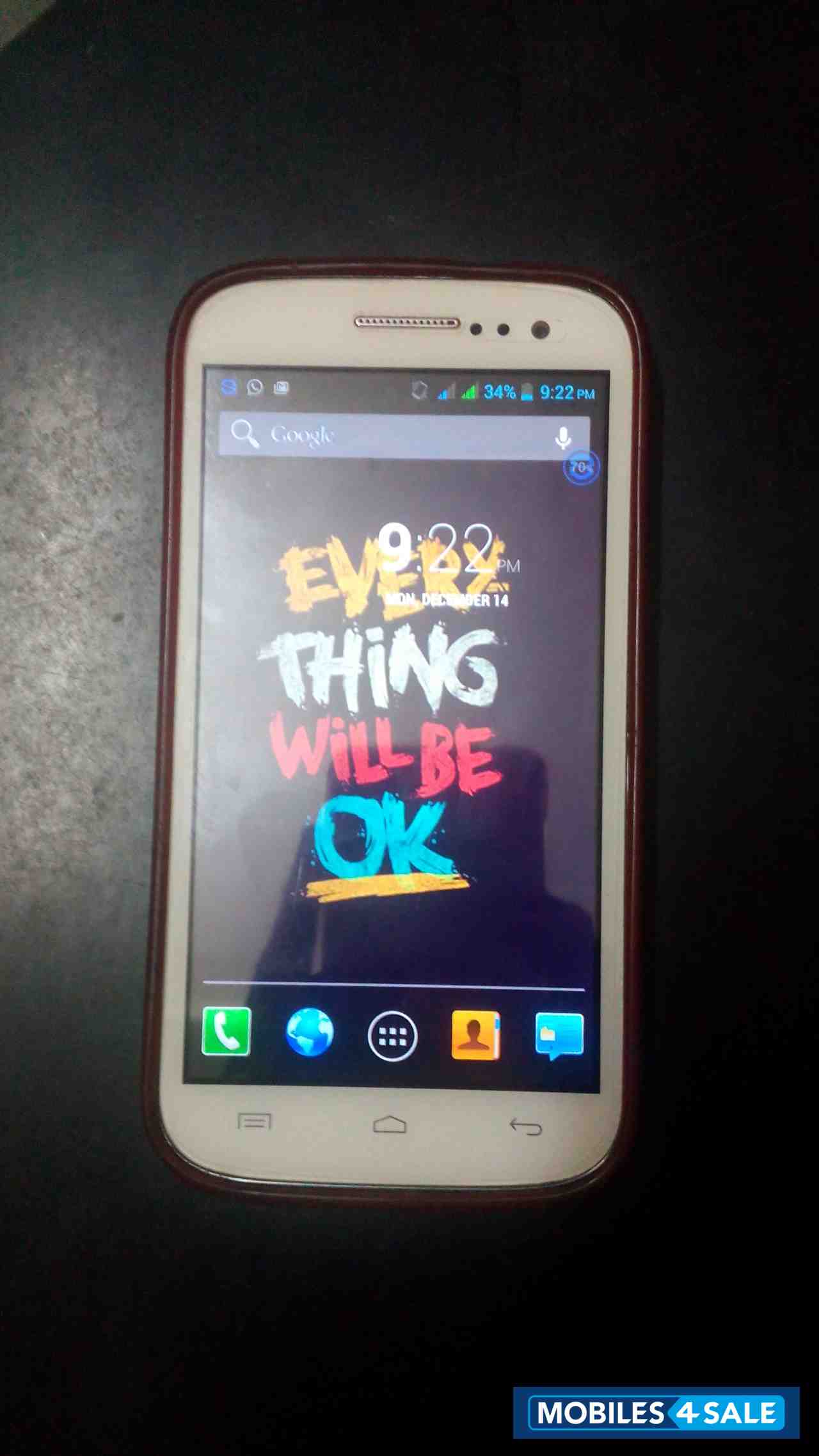 White Micromax Canvas HD A116i