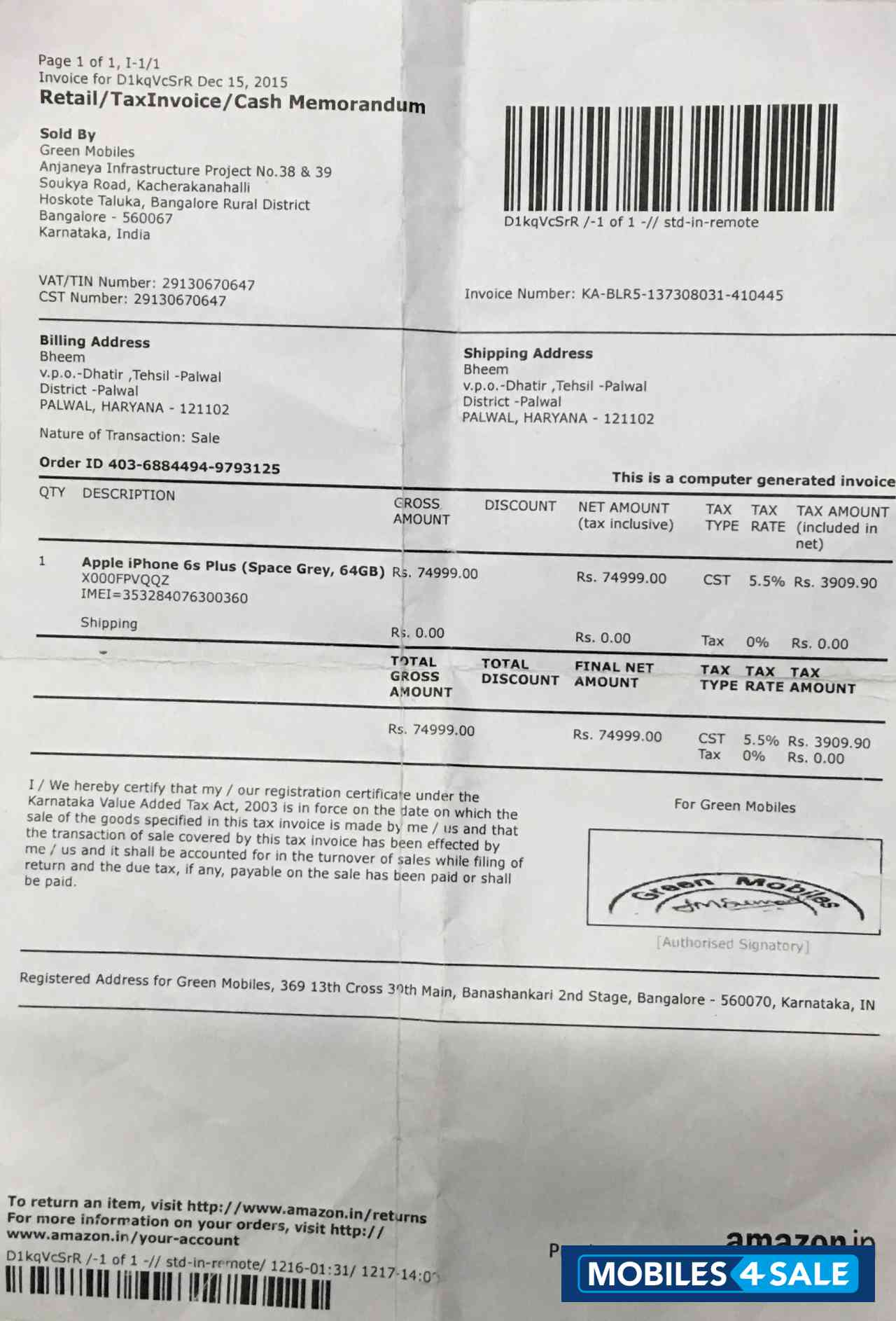 Spice Grey Apple iPhone 6S Plus