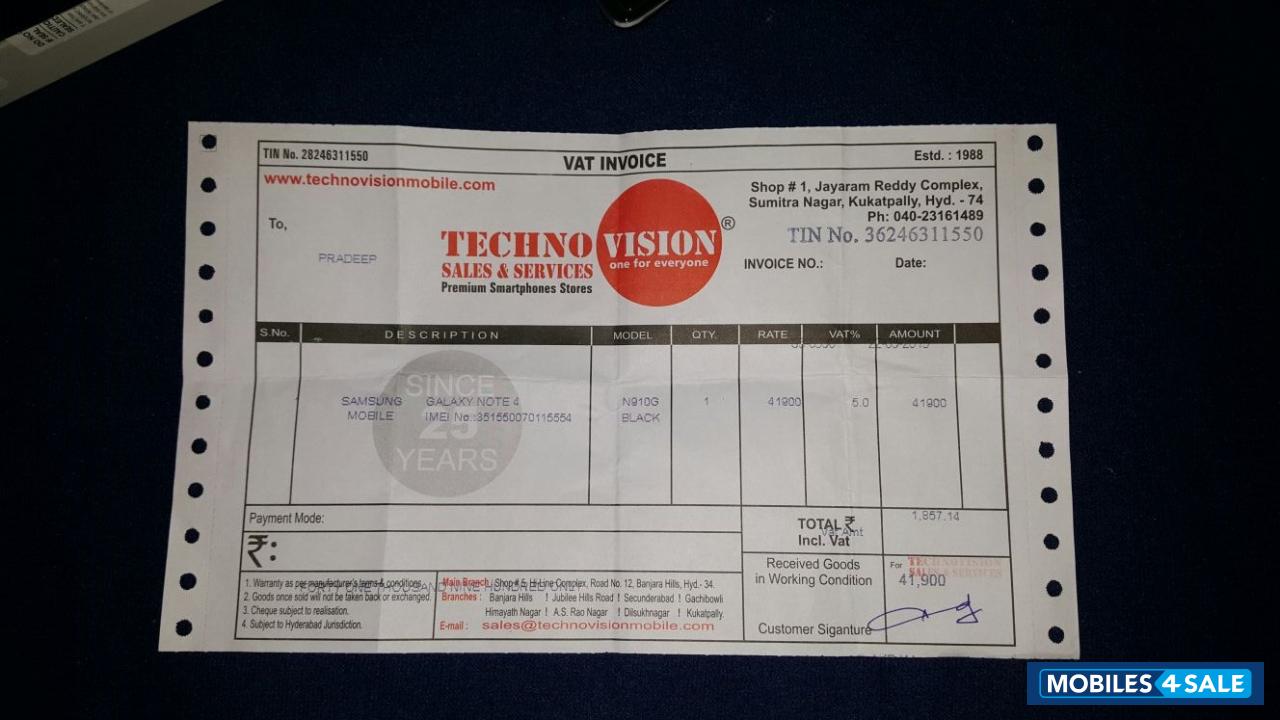 Black Samsung Note 4. SM-910G Black Samsung Note 4. SM-910G