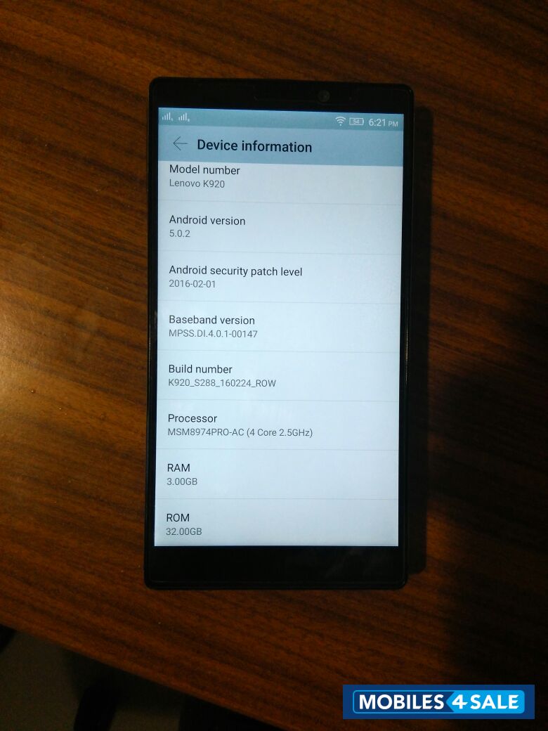 Black Lenovo Vibe Z2 Pro