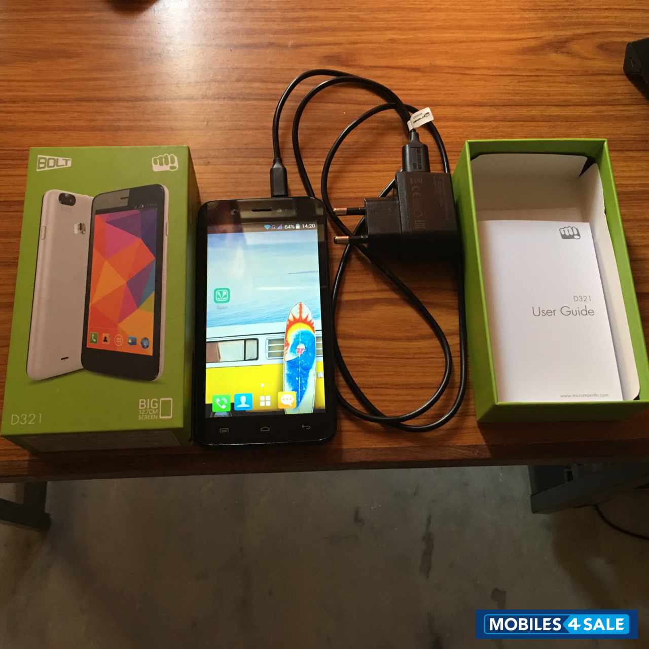 Black Micromax Bolt D321