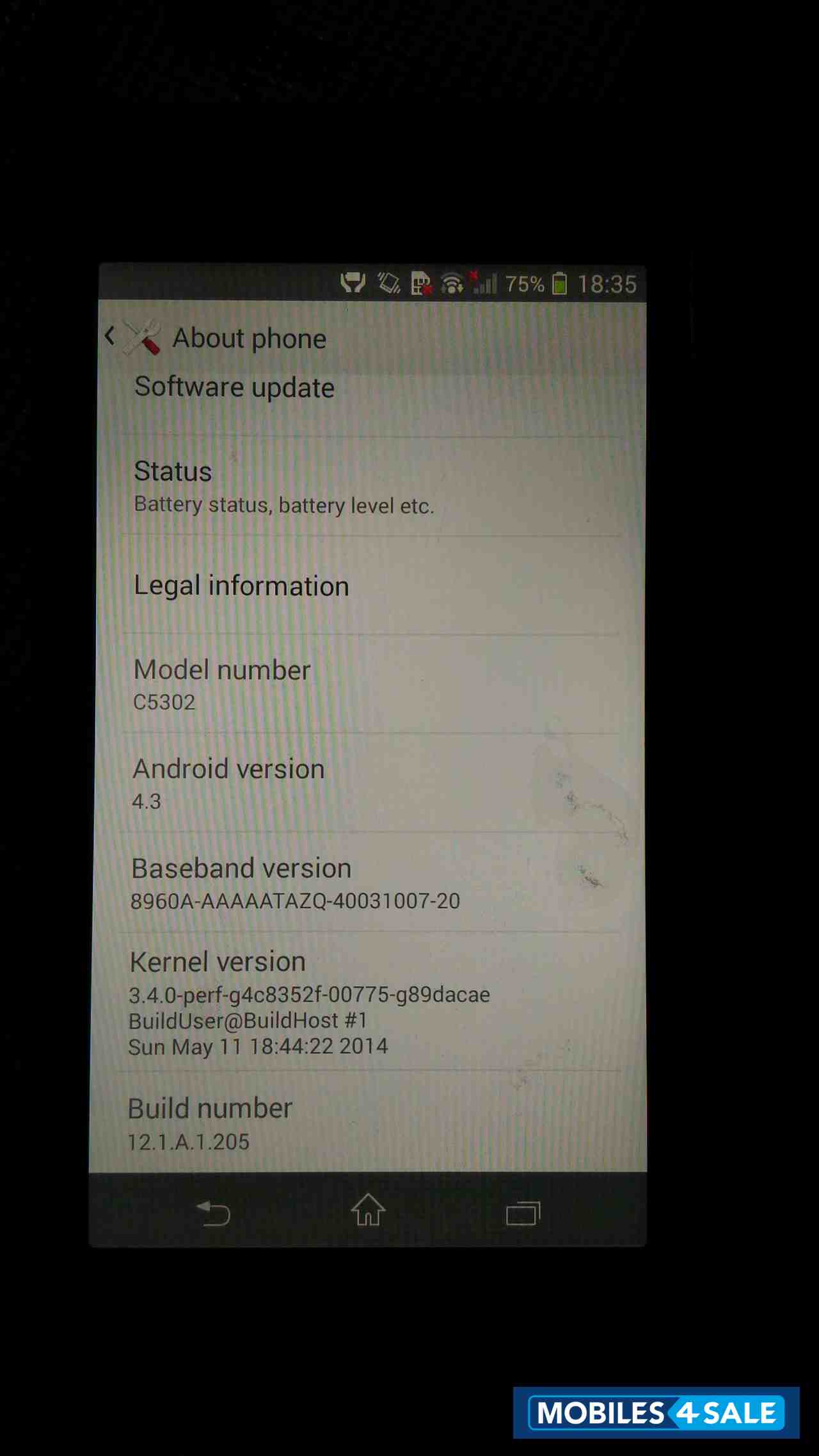 Black Sony Xperia SP