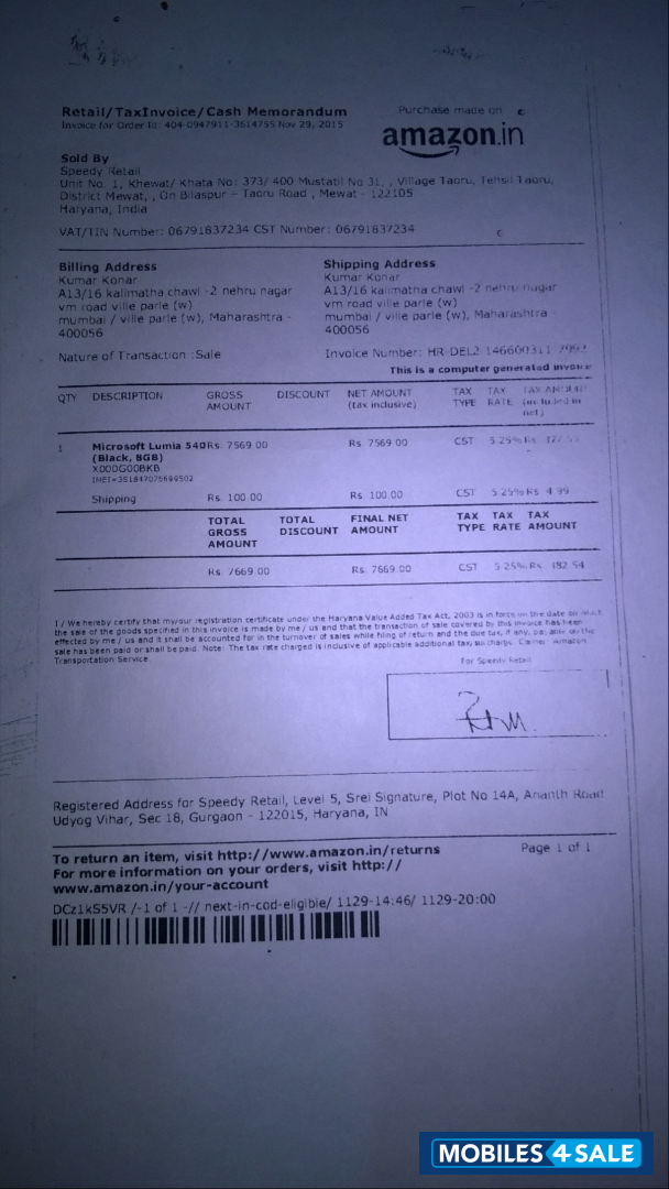 Black Microsoft Lumia 540 Dual SIM