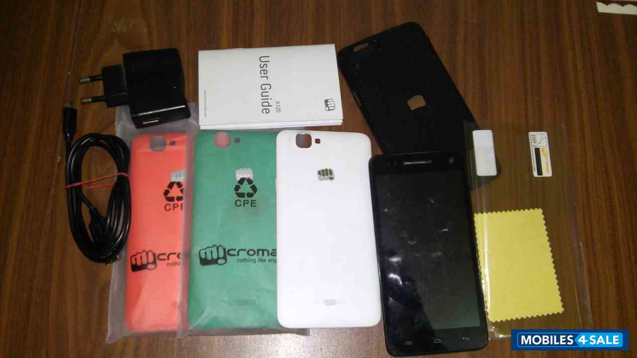 Black Micromax Canvas 2 Colors A120