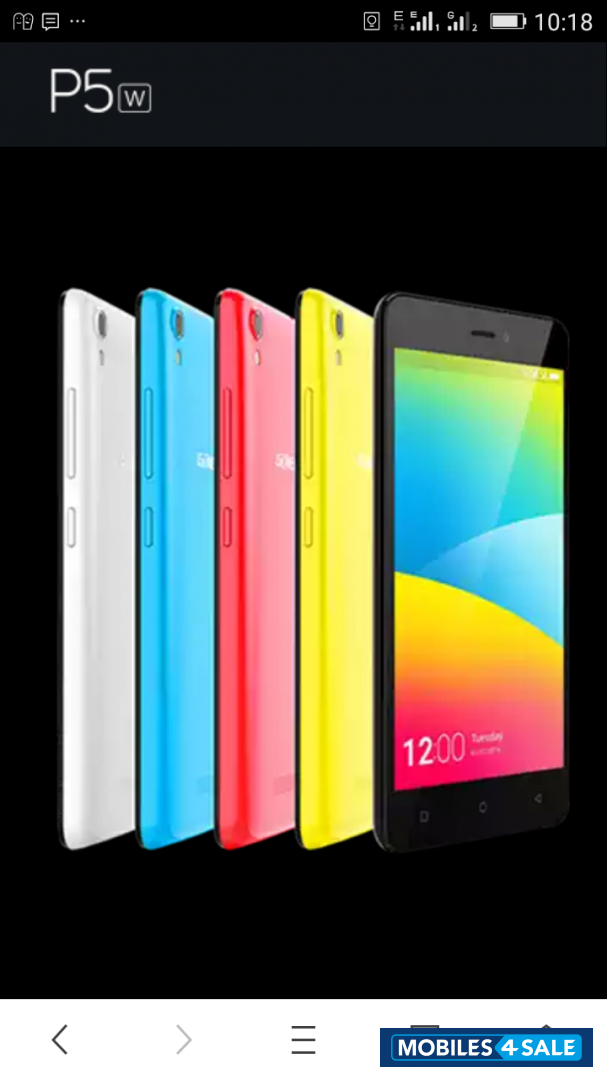 White Background Gionee  P5W