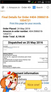 Gold Micromax Canvas Hue 2 A316