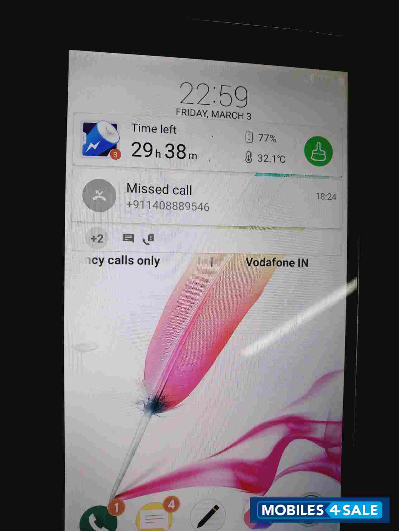 Silver Grey With Black Case LG G4 Stylus