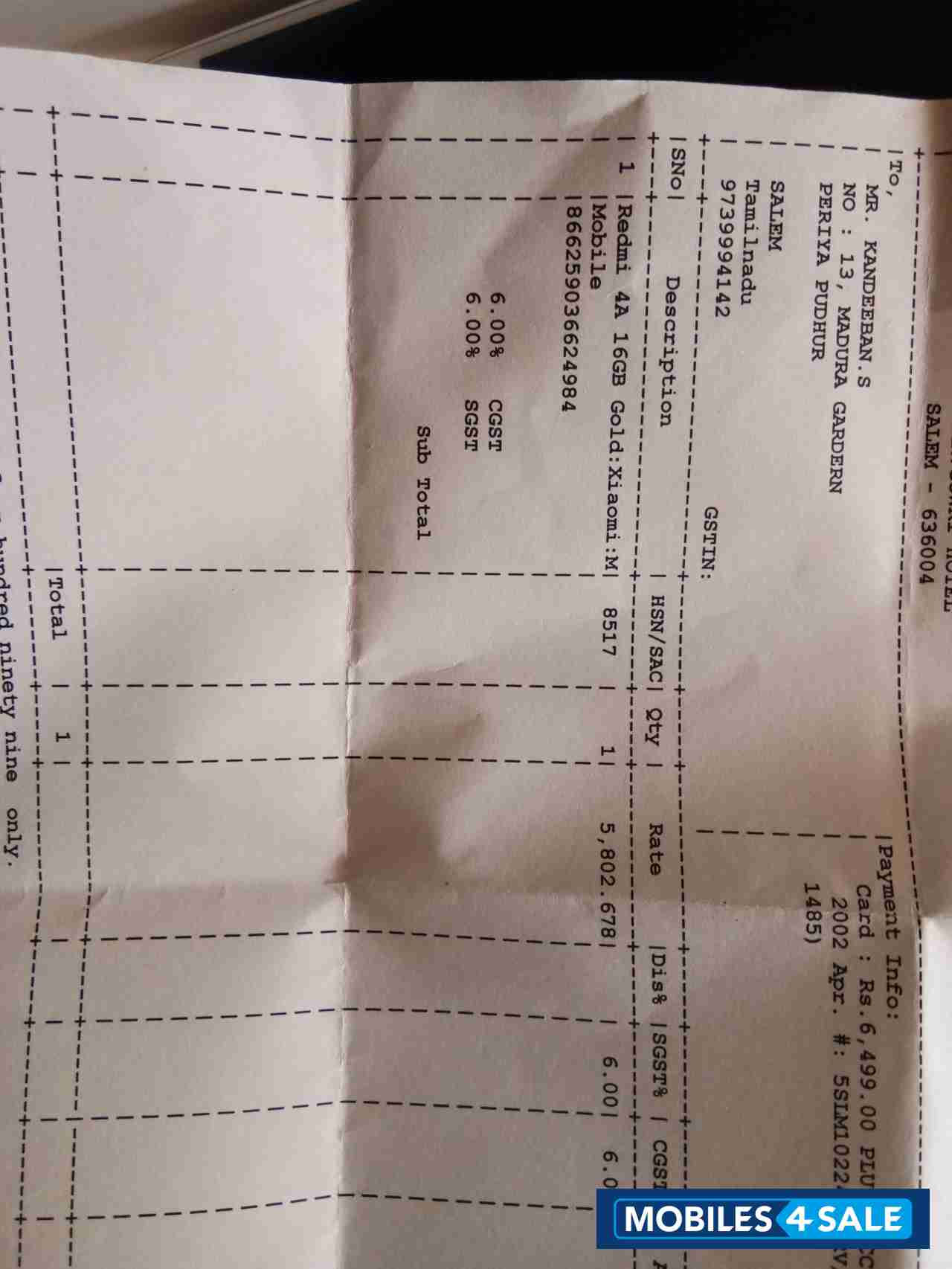 White Gold Xiaomi Redmi 4A