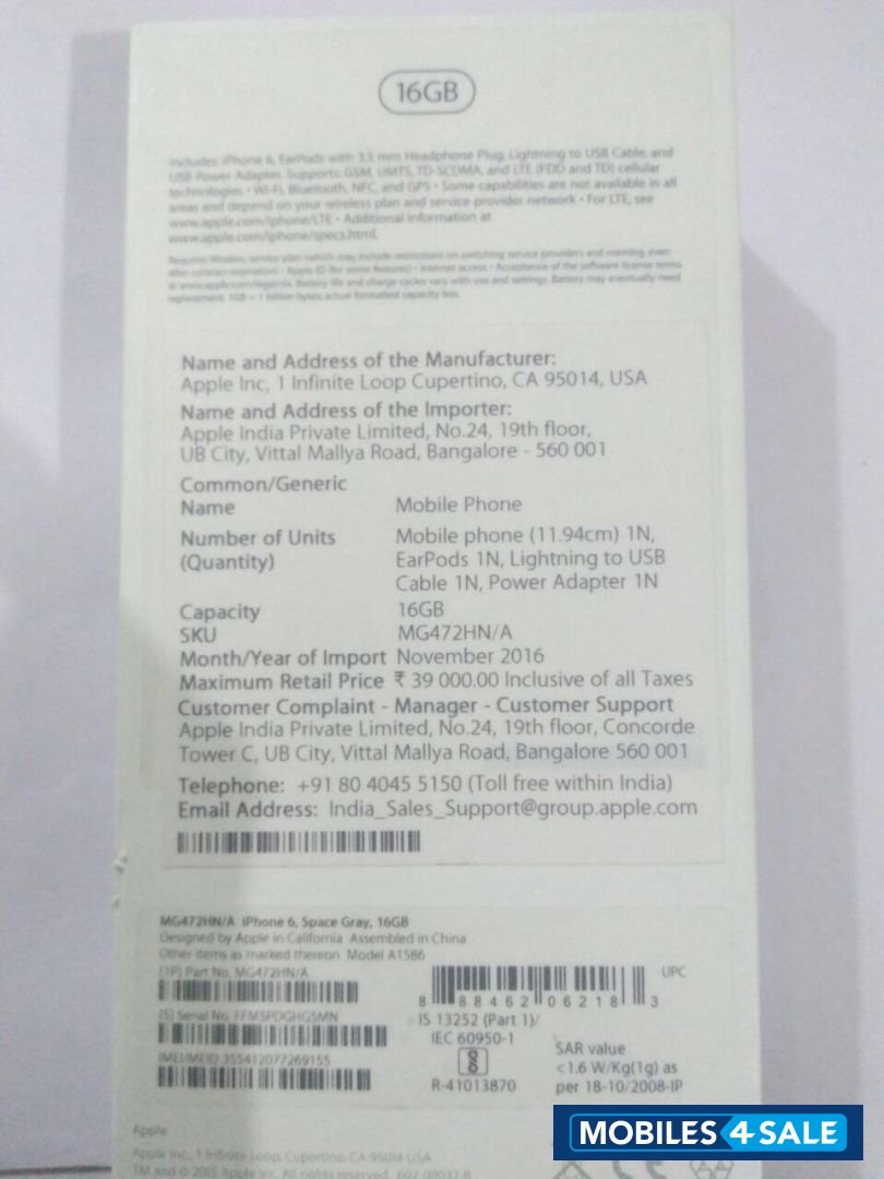 Space Grey Apple iPhone 6