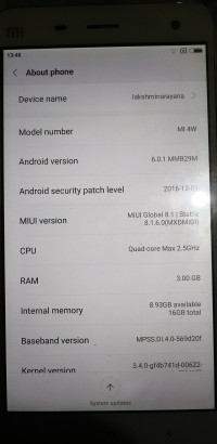 White Xiaomi MI-4