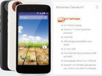Black Micromax Canvas A1
