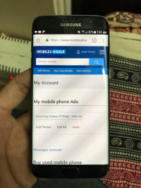 Black Samsung Galaxy S7 Edge