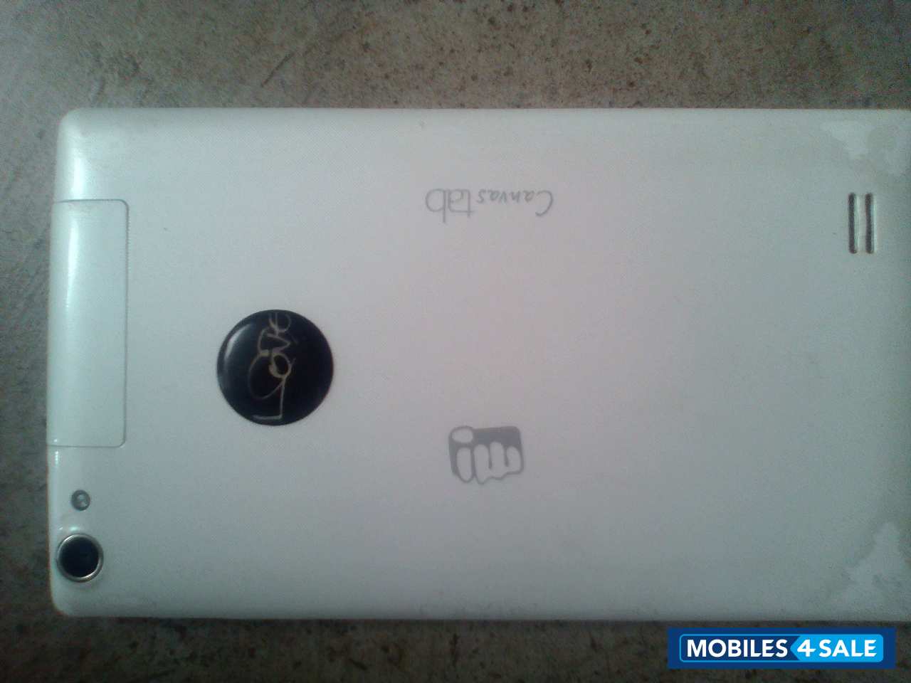 White Micromax Canvas Tab P480