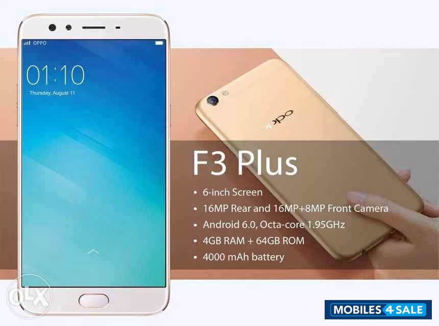 Gold Oppo F3 Plus
