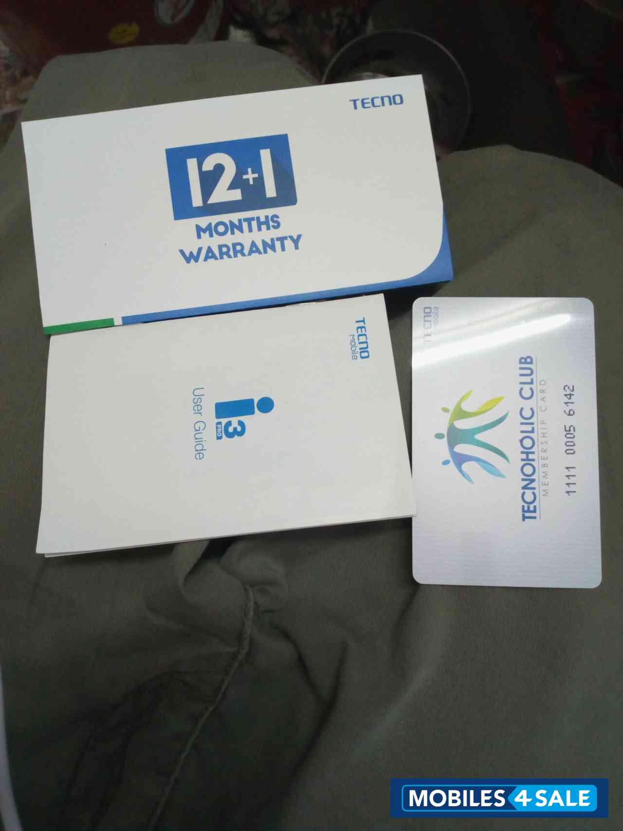 Front Is Black And Back Is Gol Tecno i3 Pro