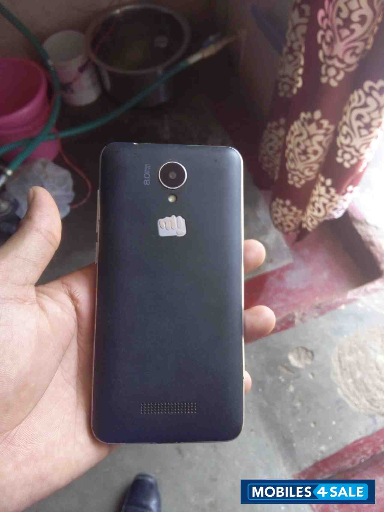 Black Micromax Canvas Spark Q380
