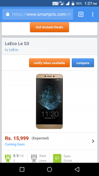 Gold LeEco  Le S3
