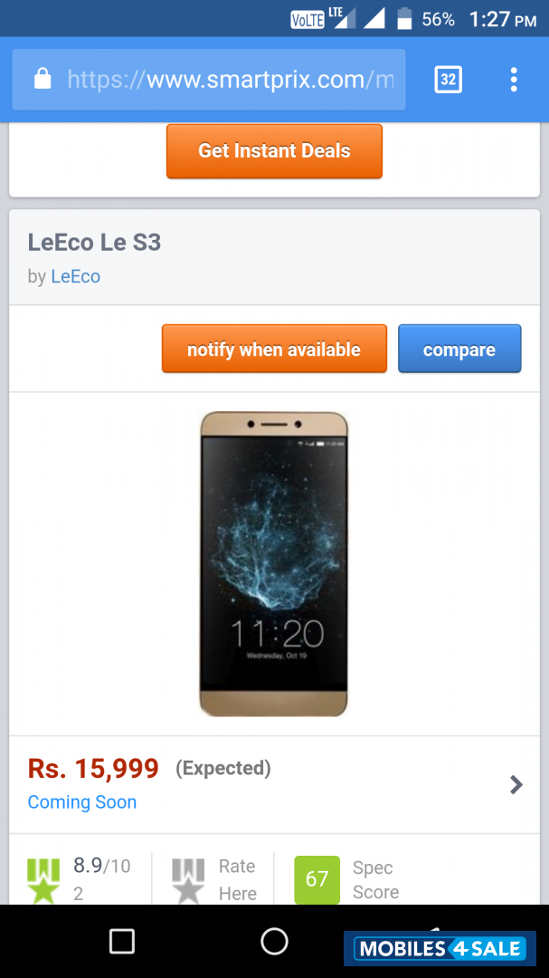 Gold LeEco  Le S3