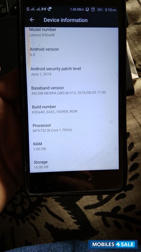 Black Lenovo A7000 Turbo