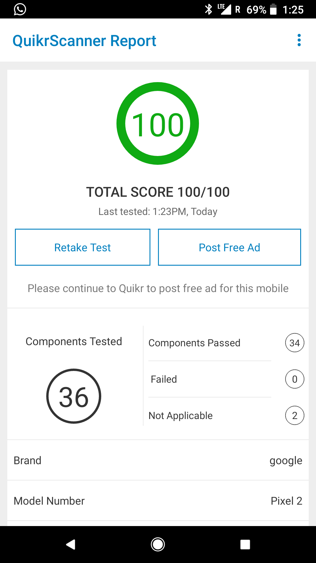 Black Google Pixel Pixel 2 128gb