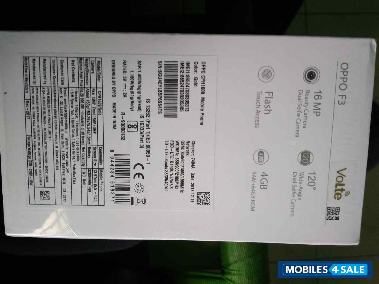 Oppo  F3 selfie expert