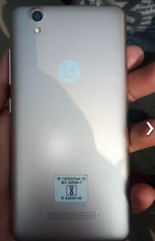 Chrome Golden Gionee Pioneer P5L LTE