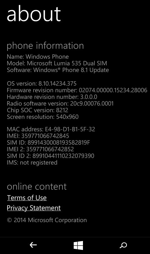 Microsoft  Lumia 535