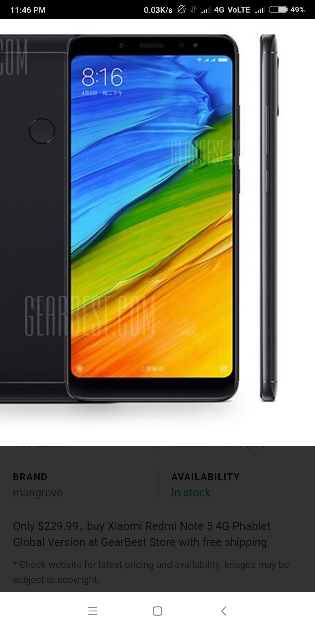 Xiaomi Redmi note 5